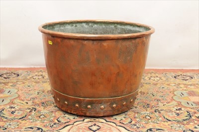 Lot 1286 - Antique riveted copper copper