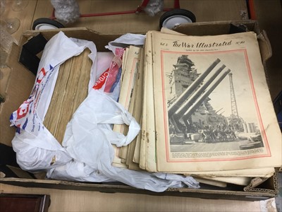 Lot 371 - One box of The War Illustrated and other magazines