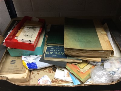 Lot 378 - Two boxes containing a large quantity of stamps, loose and in albums