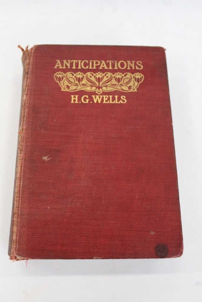 Lot 1260 - H G Wells, Anticipations 1902 first edition signed by the author