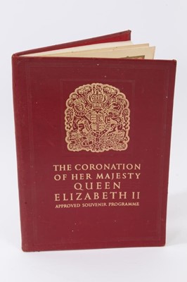 Lot 102 - The Coronation of H.M.Queen Elizabeth II 1953 luxury red leather bound Souvenir programme