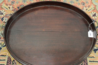 Lot 1283 - Georgian oval mahogany gallery tray