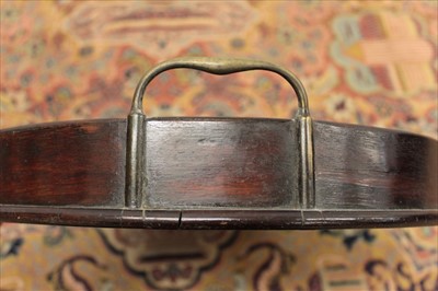 Lot 1283 - Georgian oval mahogany gallery tray