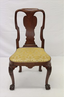 Lot 1365 - George II and later side chair