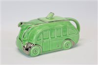 Lot 2201 - Art Deco Beswick or Sadler green glazed bus...