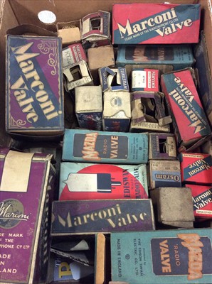 Lot 466 - Collection of empty vintage radio valve boxes including Marconi