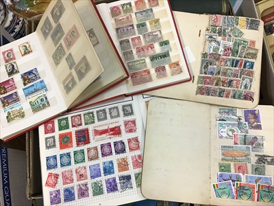 Lot 468 - Box of stamp albums and folders