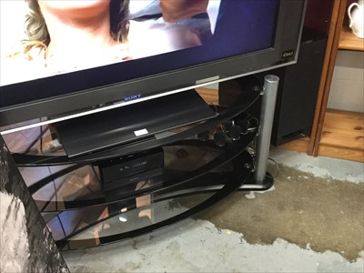 Lot 1 - Sony Bravia 46" 1080P HD LCD Television, model no. KDL-46X3500, together with a Sony Esprit DVD Home Theatre System, model no. HCD-IS10, comprising Subwoofer, combination DVD, CD and FM tuner and f...