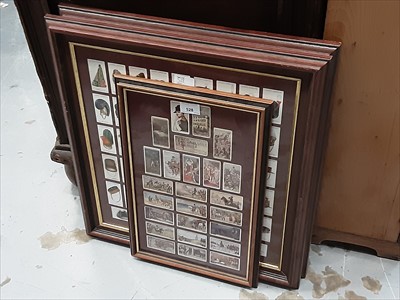 Lot 528 - Four framed and glazed sets of cigarette cards