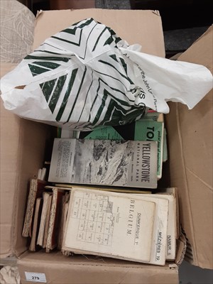 Lot 279 - Lot of ephemera including stamps and folding maps