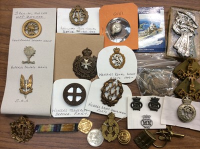 Lot 550 - Group military pins and badges