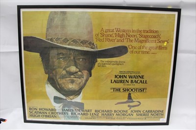 Lot 1234 - The Shootist, original film poster in glazed frame