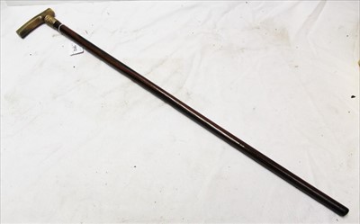 Lot 83 - Late 19th/early 20th century Rosewood walking stick
