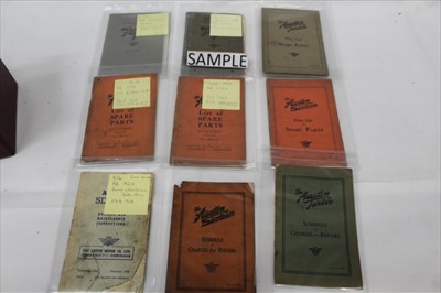 Lot 1615 - Group of pre-war Austin manuals