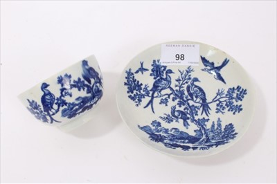 Lot 98 - Worcester tea bowl and saucer, circa 1770-85