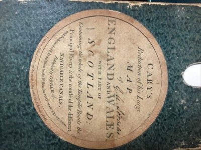 Lot 207 - Antique Cary's Reduction of his Large map of England and Wales with part of Scotland