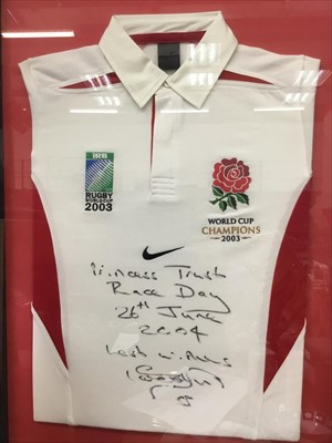 Lot 233 - Signed England rugby shirt