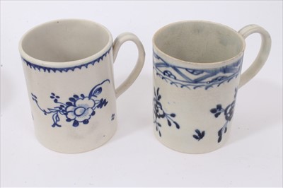 Lot 102 - 18th century English ceramics, including a Worcester Hancock fluted tea bowl printed