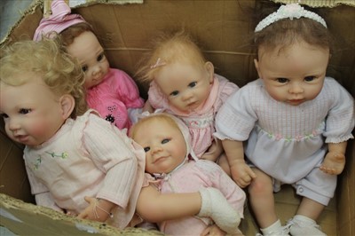 Lot 1428 - Five new born baby dolls