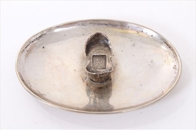 Lot 264 - Chinese silver dish mounted with Sycee ingot.