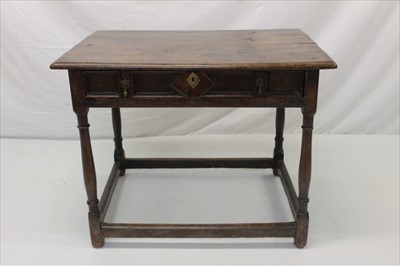 Lot 1254 - Charles II oak side table