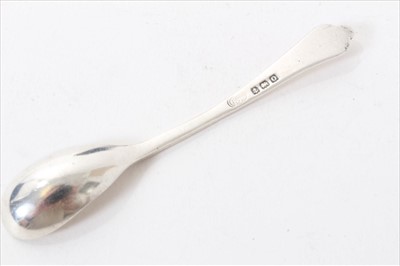 Lot 289 - George III silver mustard and later spoon