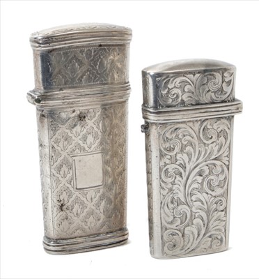 Lot 282 - Victorian silver Lancet case and one other.