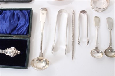 Lot 275 - Swedish silver bowl together with a selection of other silver and plated items.