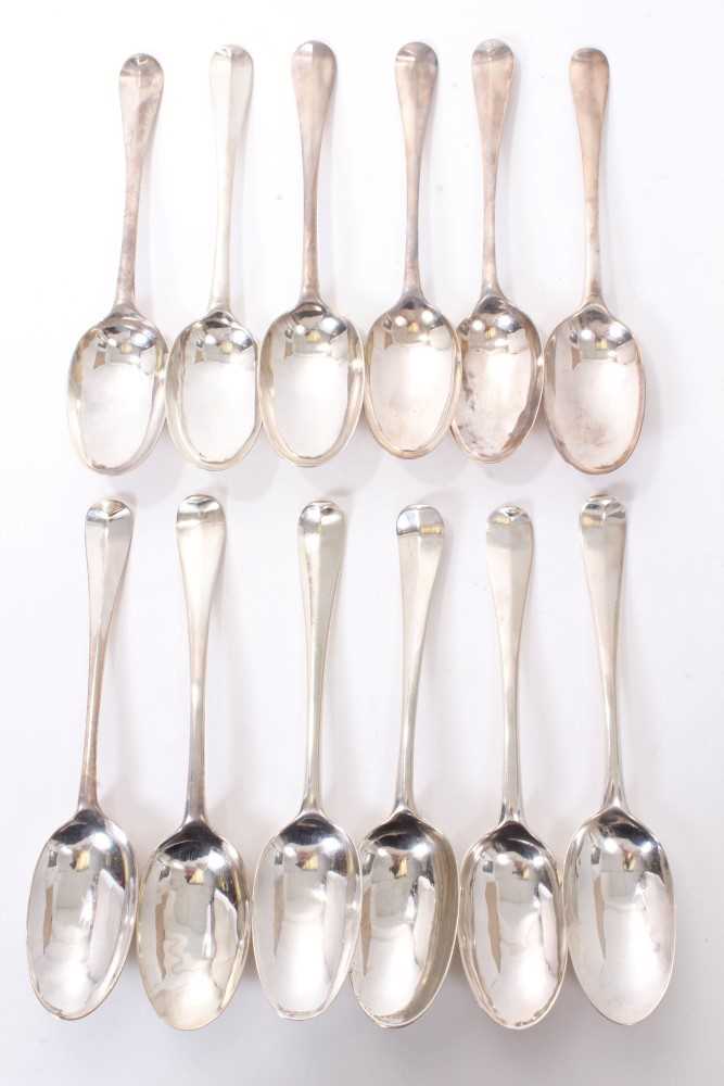 Lot 277 - 18th century silver Hanovarian Rattail tablespoons