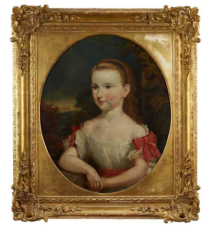 Lot 1012 - English School, circa 1830 oval portrait of