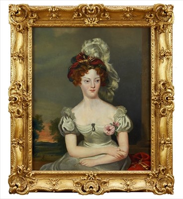 Lot 1014 - English School circa 1820 portrait of a lady