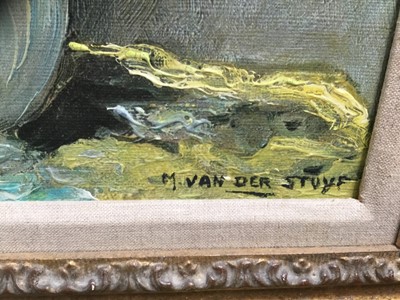 Lot 16 - M Van der Stuyf - pair of oil on canvas still lifes