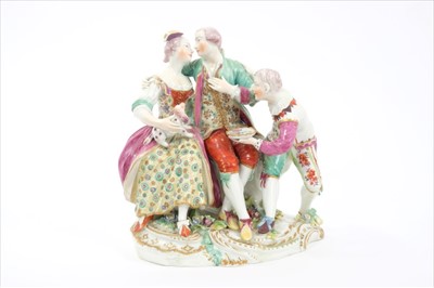 Lot 120 - A large Derby group, circa 1760