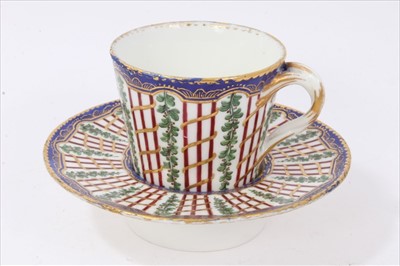 Lot 134 - A Sèvres cup and trembleuse saucer
