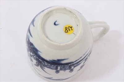 Lot 142 - Worcester blue and white coffee cup, circa 1770