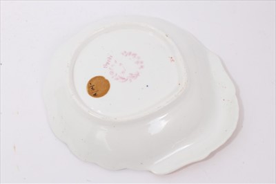 Lot 133 - Spode shell shaped dish, circa 1815, decorated in the Dollar pattern