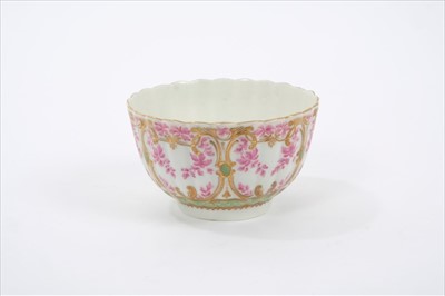 Lot 143 - Worcester fluted tea bowl, circa 1772