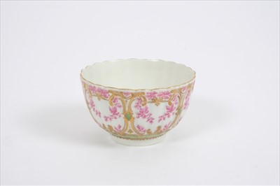 Lot 143 - Worcester fluted tea bowl, circa 1772
