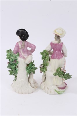 Lot 121 - A pair of Derby figures of a shepherd and shepherdess, circa 1770
