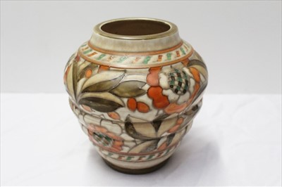 Lot 76 - A Crown Ducal Charlotte Rhead vase, signed