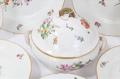 Lot 112 - A Bing and Grondahl flower decorated dinner service