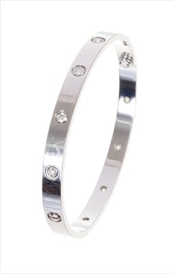 CARTIER - LOVE small 18ct white-gold bracelet