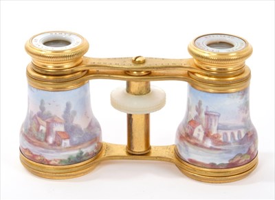 Lot 788 - Fine quality early 20th century French enamelled opera glasses