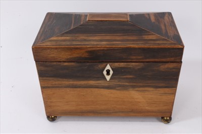 Lot 786 - William IV coromandel tea caddy