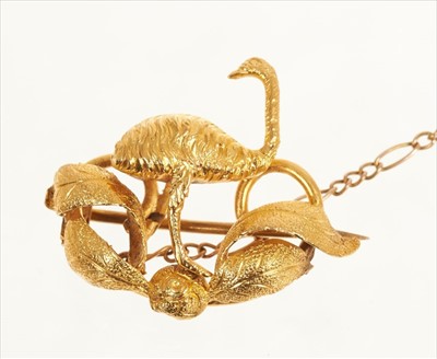 Lot 497 - Early 20th century Australian 18ct. Gold brooch in the form of an Emu