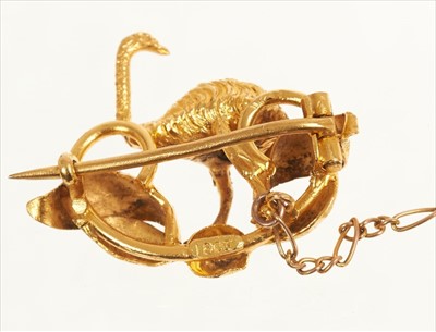 Lot 497 - Early 20th century Australian 18ct. Gold brooch in the form of an Emu