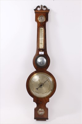 Lot 620 - 19th century mahogany wheel barometer by Phillips Northampton