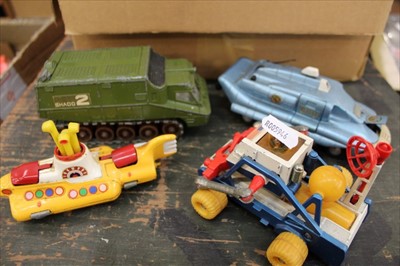 Lot 1413 - Corgi yellow submarine together with Diamonds are Forever lunar buggy etc.