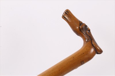 Lot 732 - Antique carved grotesque walking stick