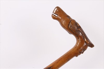 Lot 732 - Antique carved grotesque walking stick